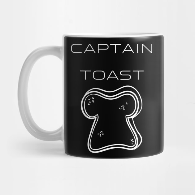 Captain Toast Typography White Design by Stylomart